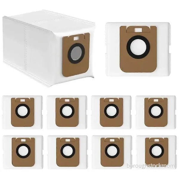 10-pack dammsugarpåsar för Dreame D10 Plus D10s Plus Z10 Pro L10 Plus, 4-lagers filtreringspåsar, ovävt tyg TS-FDBT-00057-1
