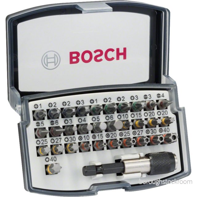Bosch 32-delars skruvbitssats PH1 PH2 PH3 PZ1 PZ2 PZ3 HEX 3–6 3165140761734