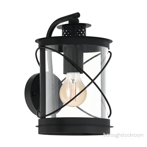 EGLO Utomhusvägglampa Hilburn - Svart - E27 - IP44 9002759948436