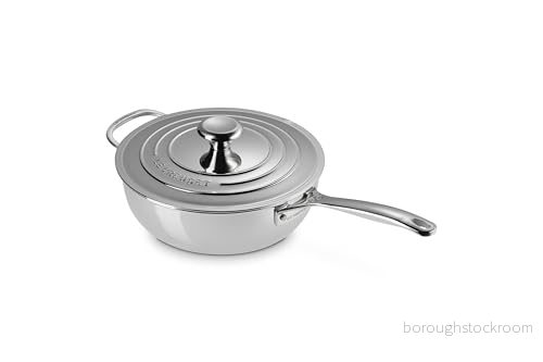Le Creuset Såskastrull m/Non Stick beläggning, lock och hjälphandtag Signature rostfritt stål, 24cm, 96601424001700 630870131391