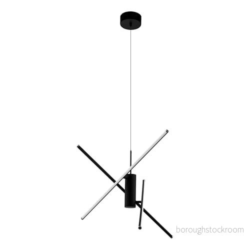 EGLO LED hängande lampa Salitre, pendelbelysning dimbar, belysning av aluminium i svart och plast vitt, matbordslampa, vardagsrumslampa, varmvit ljus 9002759998189