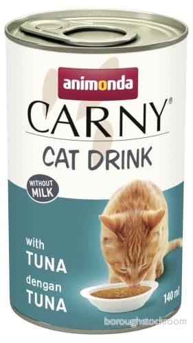 Animonda Carny Cat Drink with Tuna 24x 140ml - Hydration Support Tender Strips, Grain-Free & Milk-Free, Complementary Food for Adult Cats 4017721835923