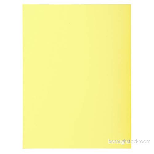 Exacompta Ref 340005E 100 pack pastellfärgade SUPER 160 g/m2 halvhårda mappar PEFC™ certifierade storlek 24 x 32 cm för A4 format kanariefärgad 3288583400050