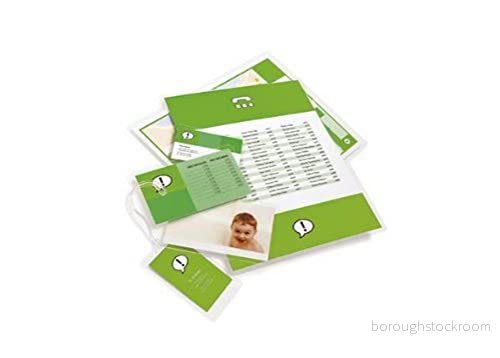 GBC lamineringsfolieset i olika storlekar (A4, 12,7 x 17,8 cm, 10,2 15,2 cm) 125 mic, robusta lamineringsväskor 30 pack, glänsande, transparent, perfekt för kontor och skola, ED23125 33816106444