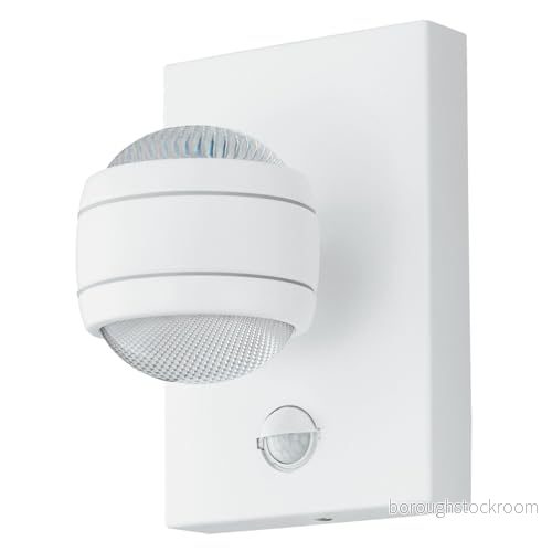 EGLO LED utomhus vägglampa Sesimba 1, 2 lågor utomhuslampa inklusive rörelsedetektor, sensorvägglampa av stål och plast, färg: vit, IP44 9002759960223 EGLO LED utomhus vägglampa Sesimba 1, 2 lågor utomhuslampa inklusive rörelsedetektor, sensorvägglampa av stål och plast, färg: vit, IP44 9002759960223