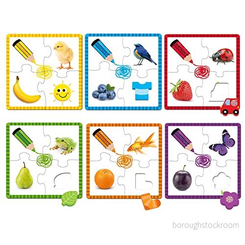 Jumbo Diset Goula 6 Color Puzzles en Bois et Carton pour Apprendre Les Couleurs dès 2 Ans, 53475 8410446534755