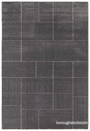 Elle Decor kort flor matta Castres mörkgrå kräm, 120 x 170 cm 4260578027861