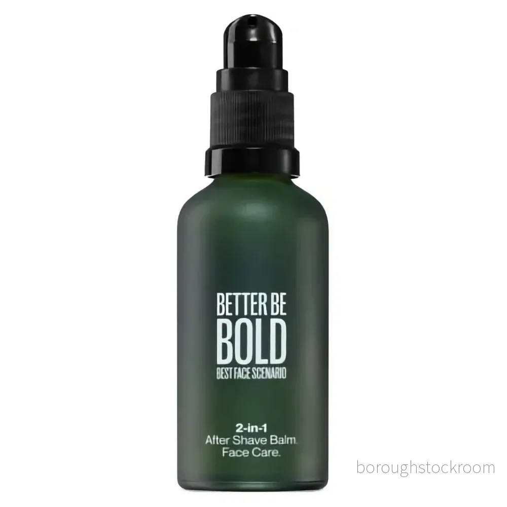 BETTER BE BOLD 2 i 1 After Shave Balm & ansiktskräm Hjälper till Med rakmärken och rakapparater Mot hudirritation Anti aging effekt hyaluron Rekommenderas av barberare 50 ml 4260757040322