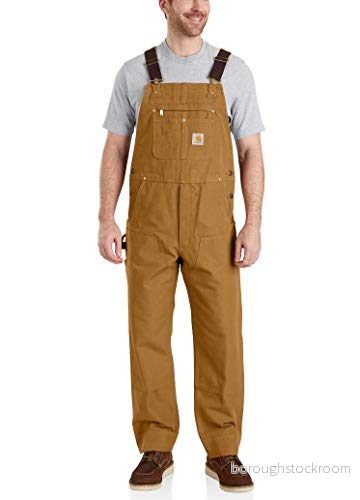 Carhartt hängselbyxor för män, brun, 42W x 32L 889192752610