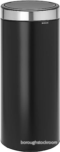 Brabantia Touch Bin New mit herausnehmbaren Inneneinsatz, Svart (Matt Black), 30 Liter 8710755115448