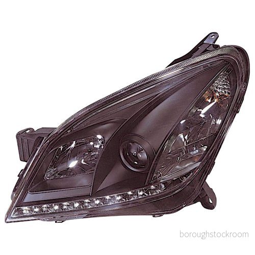 Strålkastare set med dagsutseende kompatibelt Opel Astra H 20042009 svart 8714767368427