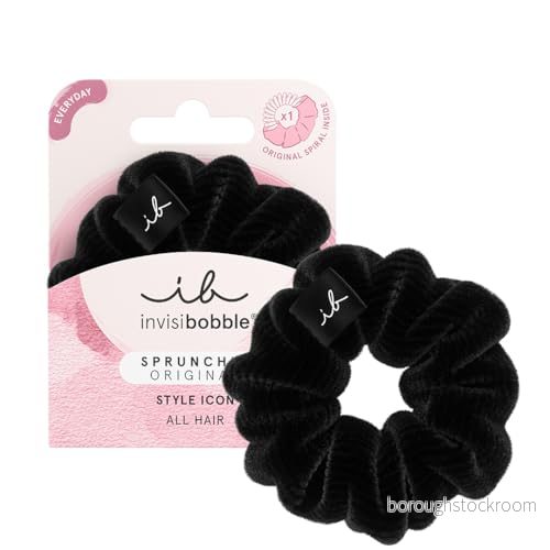 Invisibobble Sprunchie svart pigtailer Dusk till Dawn x1 Scrunchie tyg med hårgummi spiral insidan Coleters hår kvinna och bekväm man 4063528061331