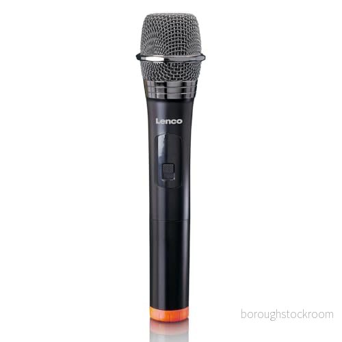 Lenco MCW 011BK Wireless microphone with 6.3 mm battery powered receiver 8711902069515