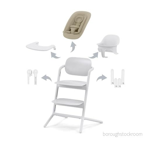 Cybex Lemo 4-i-1 Barnstol inkl. Babysitter, Babyset och Bricka - Vitt 4063846288205