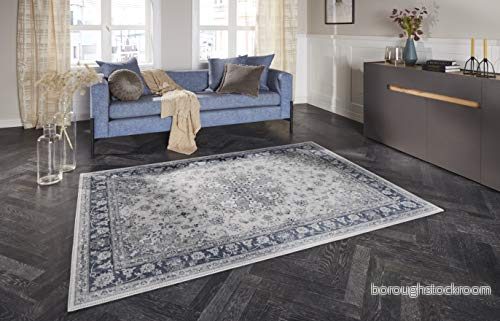 Elle Decor Design matta orientalisk Nain vardagsrumsmatta (100% polyester, golvvärme lämplig robust, enkel rengöring), finns i olika färger och storlekar 120x160 cm Safirblått 4260659060954