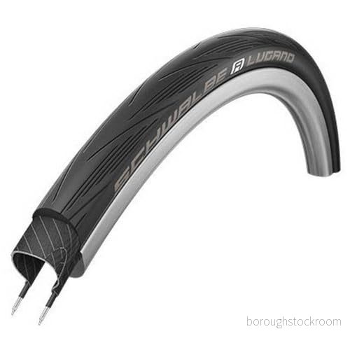Schwalbe Lugano Endurance 2, Copertone Unisex Adulto, Nero, 700×25(25 622) 4026495863117