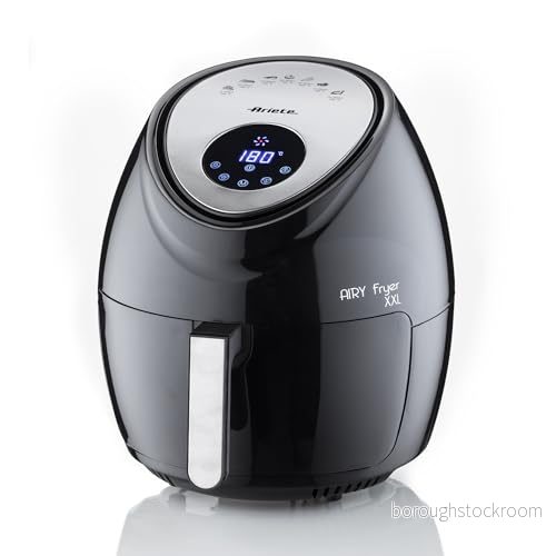 Ariete Airy Fryer XXL 4618, 5.5 Liter Air Fryer, 60 minuters timer, LCD och pekskärm med 7 tillagningslägen, maximal temperatur 200 C, kapacitet 2,5 kg, 1800W, svart 8003705118416