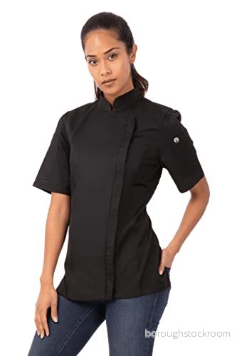 Chef Works kvinnors Springfield kock jacka jacka, S, Svart, 1 888106018002