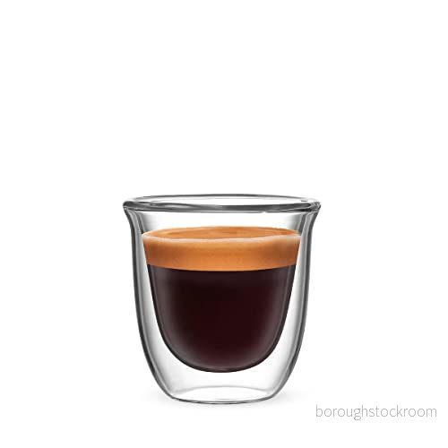 Bialetti Uppsättning med 2 muggar dubbel vägg ferenze, 80 ml, värmeisolering, borosilikatglas 8006363038430