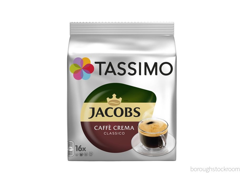 Kaffekapslar Tassimo Caffe Crema Classico (kompatibla med Bosch kapselmaskiner), 16 st. 8711000500378