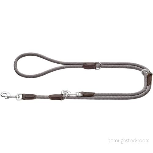 HUNTER Freestyle justerbart koppel för hundar, robust, väderbeständig, 0,8/200 cm, grå 4016739465290