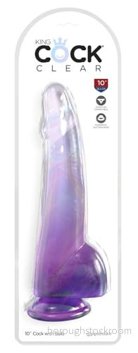 King Cock Clear 10″ with Balls Purple Clear/Purple 25,5 cm 603912775044 King Cock Clear 10″ with Balls Purple Clear/Purple 25,5 cm 603912775044