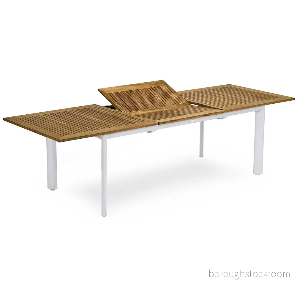 Hillerstorp, Nydala Matbord 96X200 280 Cm Vit/Teak 7319072096174