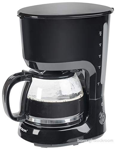 Bestron Kaffemaskin med varmhållningsplatta, för malat filterkaffe, 10 koppar, 750 watt, svart 8712184054268