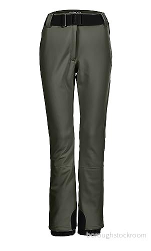 Killtec skidbyxor/softshell byxor för kvinnor med snöfall och bälte KSW 221 WMN SKI SFTSHLL PNTS, oliv, 38, 37328 000 4066224354615