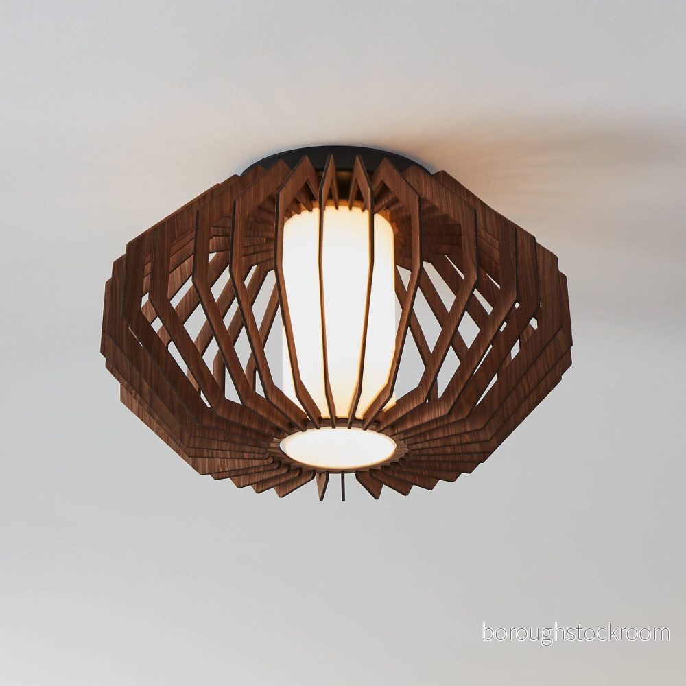EGLO Taklampa Rusticaria med trästöttor 9008606240036