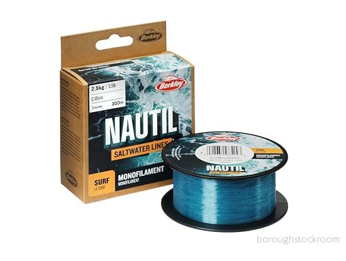 Berkley Nautil Surf Monofilament Fiskelinje med låg sträckning och minnesfunktion Stark slitstark Långkastfiske från stranden salt eller sötvattenfiske 0,25 mm 10,8 lb 300 m 28632985274