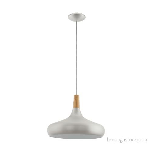 Eglo Sabinar Pendellampa Ø40 cm Borstad Silver och Brun 9002759969868