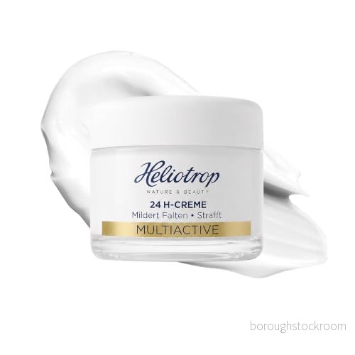 Heliotrop Anti Aging ansiktskräm för krävande, mogen hud, ansiktsvård med hyaluronsyra och ginkgoextrakt, multiaktiv 24h kräm, 1 x 50 ml 4104490015158