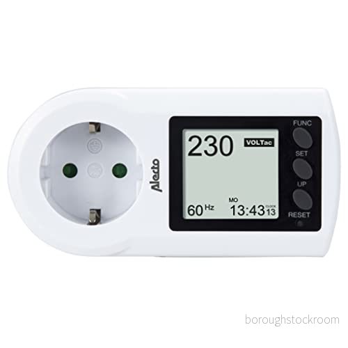 Alecto EM 17 elkostnadsräknare, maximal effekt 3680 watt 16 ampere, Vit 8712412580873