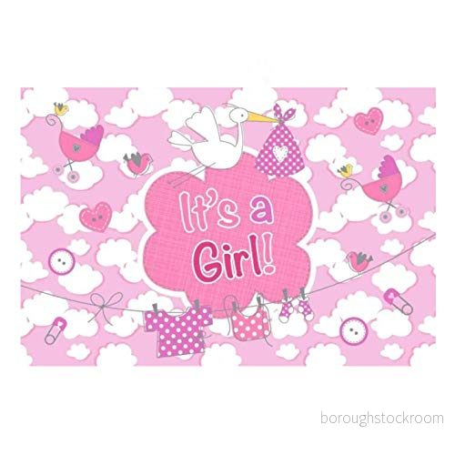 Folat Födelseflicka Fönsterflagga It's a Girl 60x90cm 8714572636568