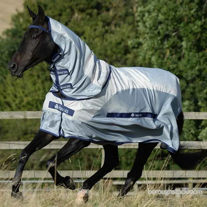 Bucas Buzz Off regn och hals silverblå 5390930165197