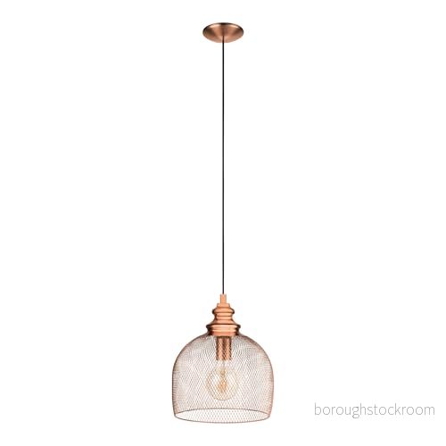EGLO Pendellampa straiton, 1 flamsäker hänglampa industriell, vintage, av stål i koppar, matbordslampa, vardagsrumslampa hängande med E27 fattning 9002759497385