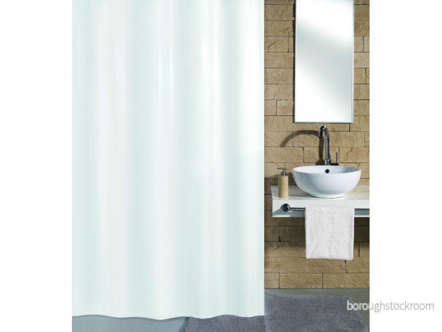 Litet moln duschdraperi Kito, 180 x 200 cm, snövit 4004478059375
