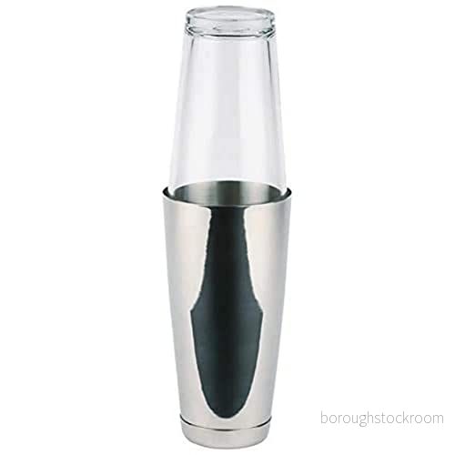 APS Boston shaker, 700 ml mugg + 400 glas, livsmedels och diskmaskinsäker, ädel cocktail polerat rostfritt stål 4004133931404