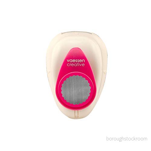 Vaessen Creative Craft Paper Punch Scallloped Circle Ø 1,6 cm Cirkelskärare för hantverk och korttillverkning 8716052183555
