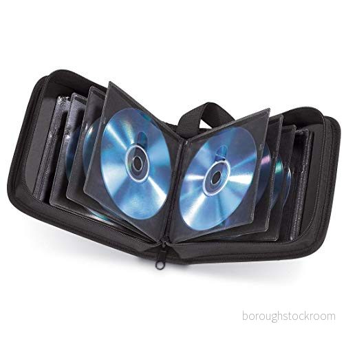 Hama CD plånbok för 20 skivor CD/DVD/Blu Ray Mapp förvaring, platsbesparande kontoret, bilen och hemma Svart 4007249338303