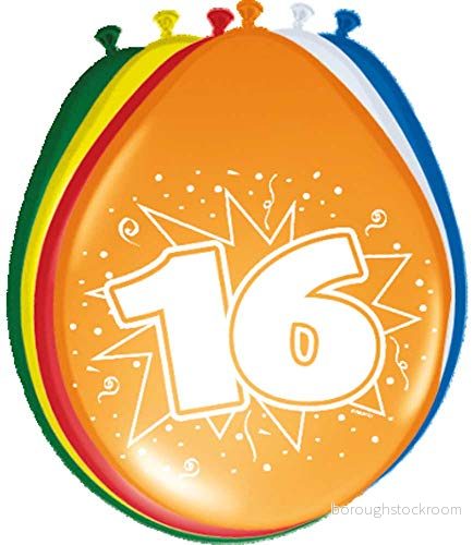 Folat 16 års ballonger 8 st 8714572082167