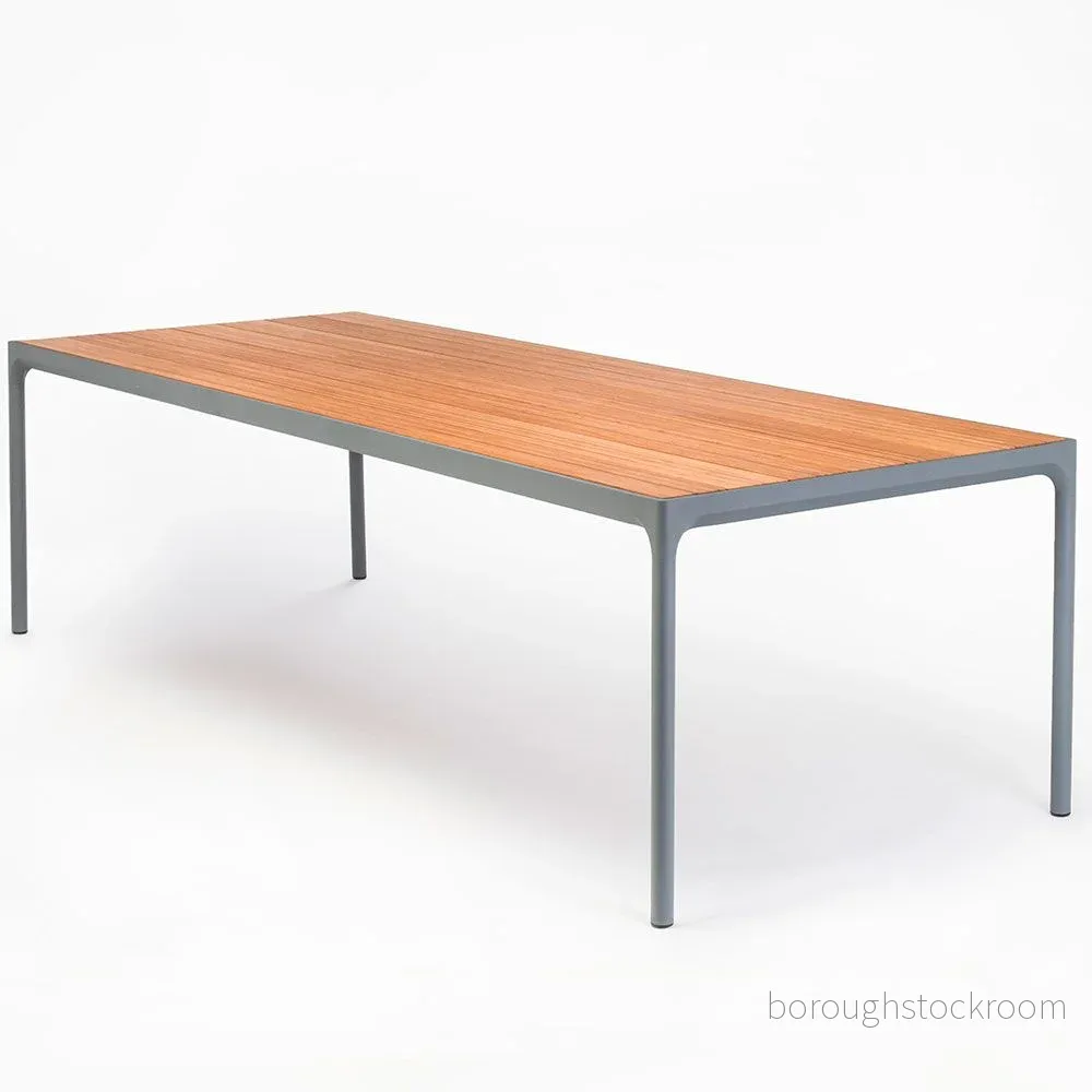 HOUE FOUR Table Trädgårdsbord Grey/Bamboo 90x210 H74 x W90 D210 cm 5714098007302