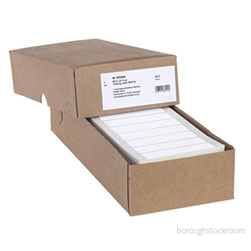 HERMA 8210 datoretiketter, ändlösa (88,9 x 23,0 mm, papper, matt, 1 banig) självhäftande, permanenta PC etiketter, 6 000 klistermärken, vit 4008705082105