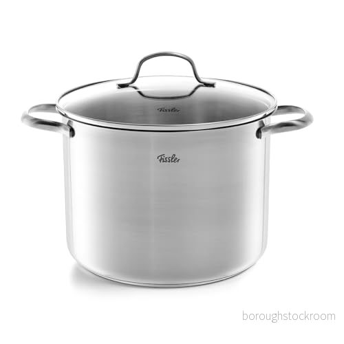 Fissler San Francisco/rostfri gryta (5,3 l Ø 24 cm) kastrull med glaslock, hällfälg, mätskala induktion 4009209372600