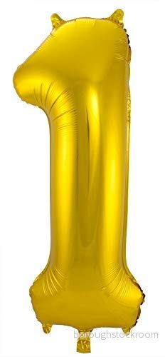 Folat Guldfolieballong nummer 1 86 cm 8714572631815