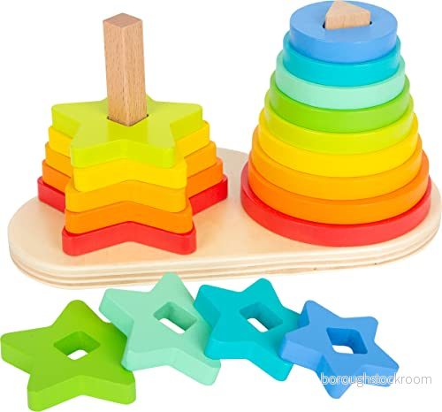 Small Foot Wooden Stacking Tower Rainbow Circle and Star 19dlg. 4020972117205