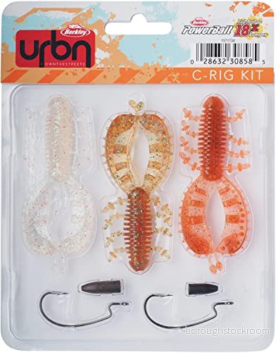 Berkley URBN C Rig kit, paket med 3 mjuka beten speciellt utvalda av Berkleys Street Fishing Experts, Carolina Rig, perfekt för att fånga abborre, gädda och zander, inkluderar krokar vikter 28632308585